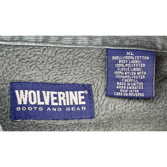 Wolverine Mens Green XL Button Down Lined Jacket Shirt Outdoors Warm Workwear - Picture 5 of 8